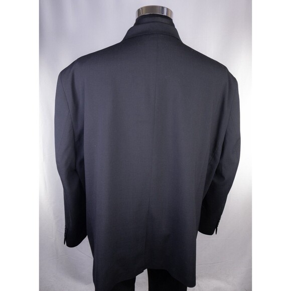 Oak Hill Mens Sport Coat Suit Jacket Blazer Solid Gray Sz 56PR Two Button EUC - Picture 8 of 14